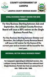 Waivers on Business Permit Fee